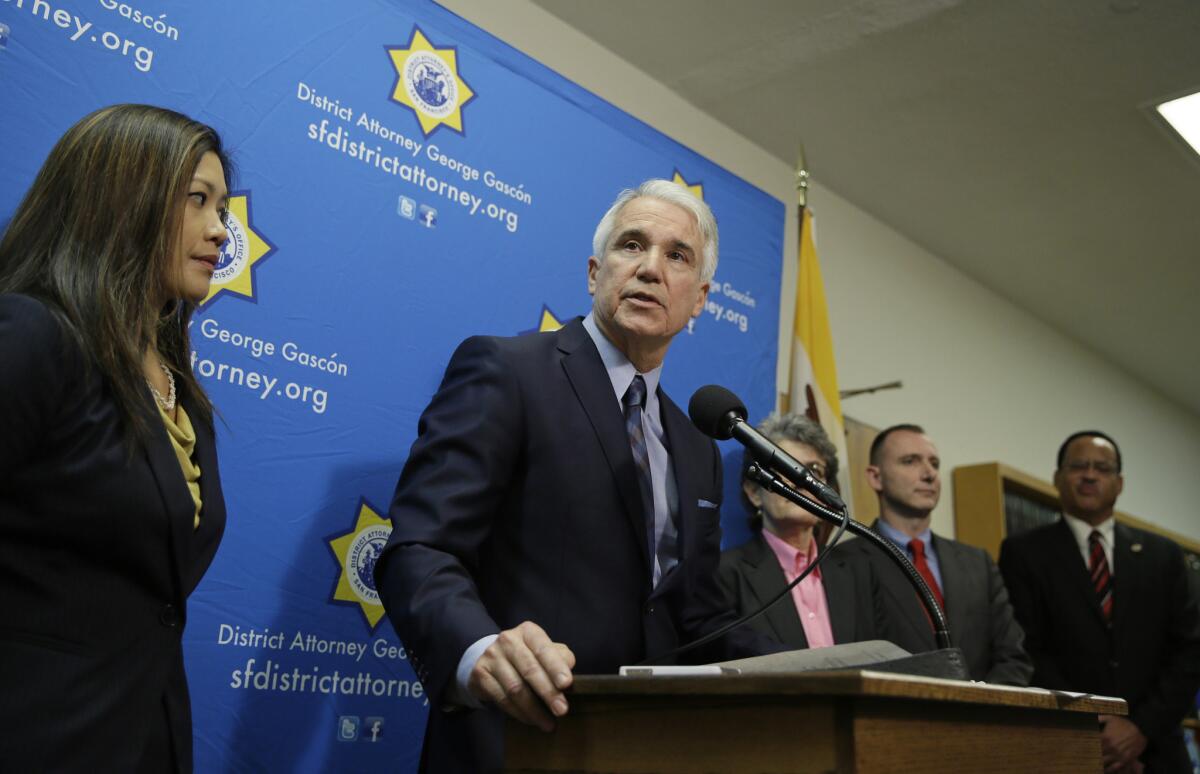 San Francisco Dist. Atty. George Gascon, shown in December, has formed a task force to investigate problems at the police and sheriff's departments.