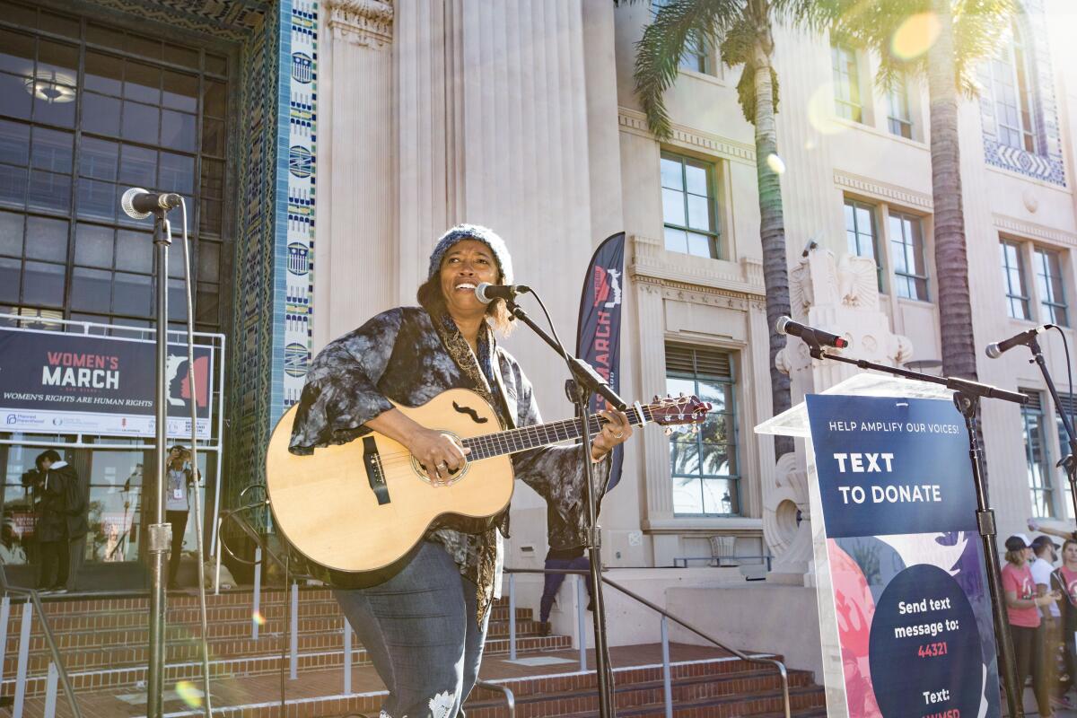 Lisa Sanders at Women's March San Diego Jan. 19, 2019,San Diego