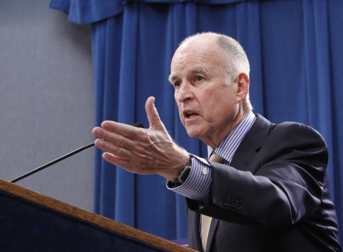 Gov. Jerry Brown will discuss a state budget deal in the Capitol on Tuesday.