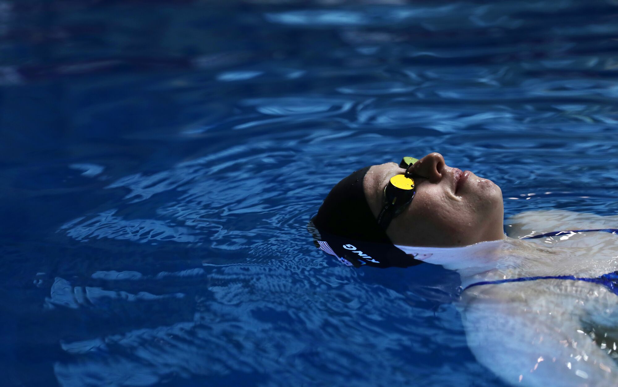 Lilly King is photographed at Counsilman Billingsley Aquatic Center at Indiana University Bloomington.