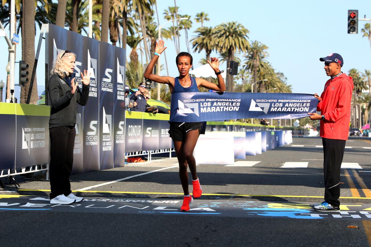 Askale Merachi came in first place among the women.