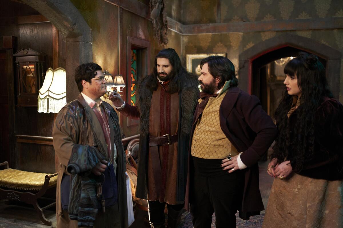 The cast of FX's Emmy-nominated comedy "What We Do in the Shadows." 