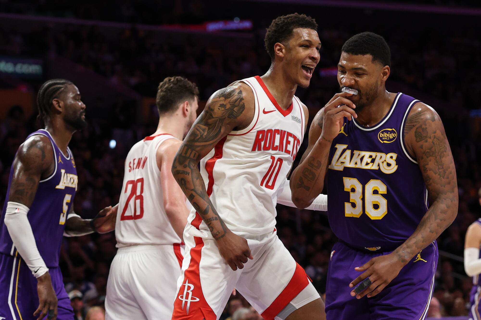 Marcus Smart Rockets Marcus Smart says Lakers must 'be willing to run through a wall' - Los ...