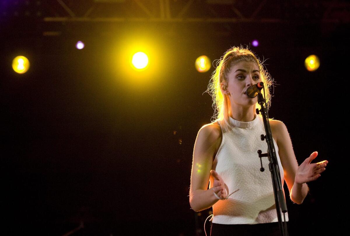 Hannah Reid of the British band London Grammar performs Friday night at Stubb's during the South by Southwest music festival in Austin, Texas.