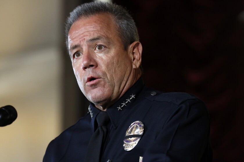 LAPD Chief Michel Moore in uniform