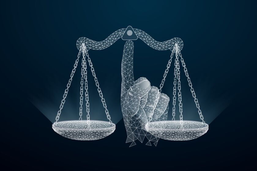 Abstract image of a Scales of justice