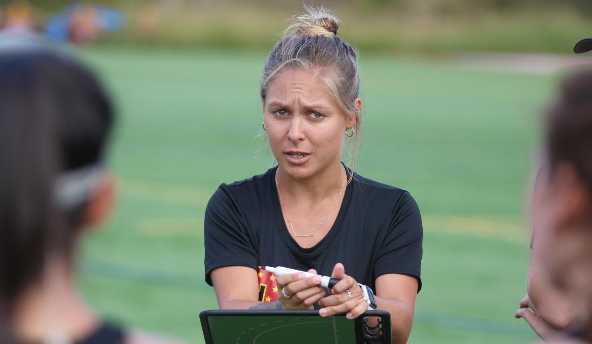 First-year Torrey Pines field hockey coach Courtney Spleen