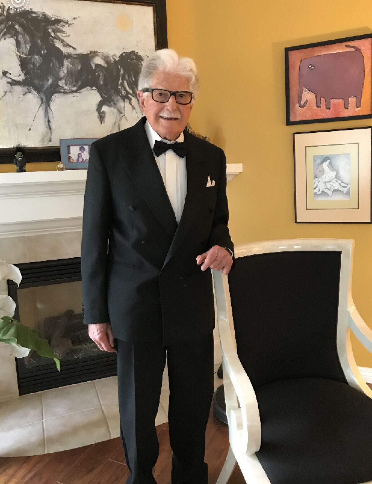Bob Tauber, 96, photographed at his home in La Jolla.