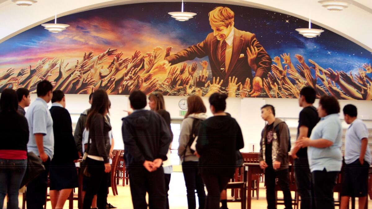 Murals in L.A. Unified include Judith Baca's homage to Robert F. Kennedy at his namesake school in Koreatown.