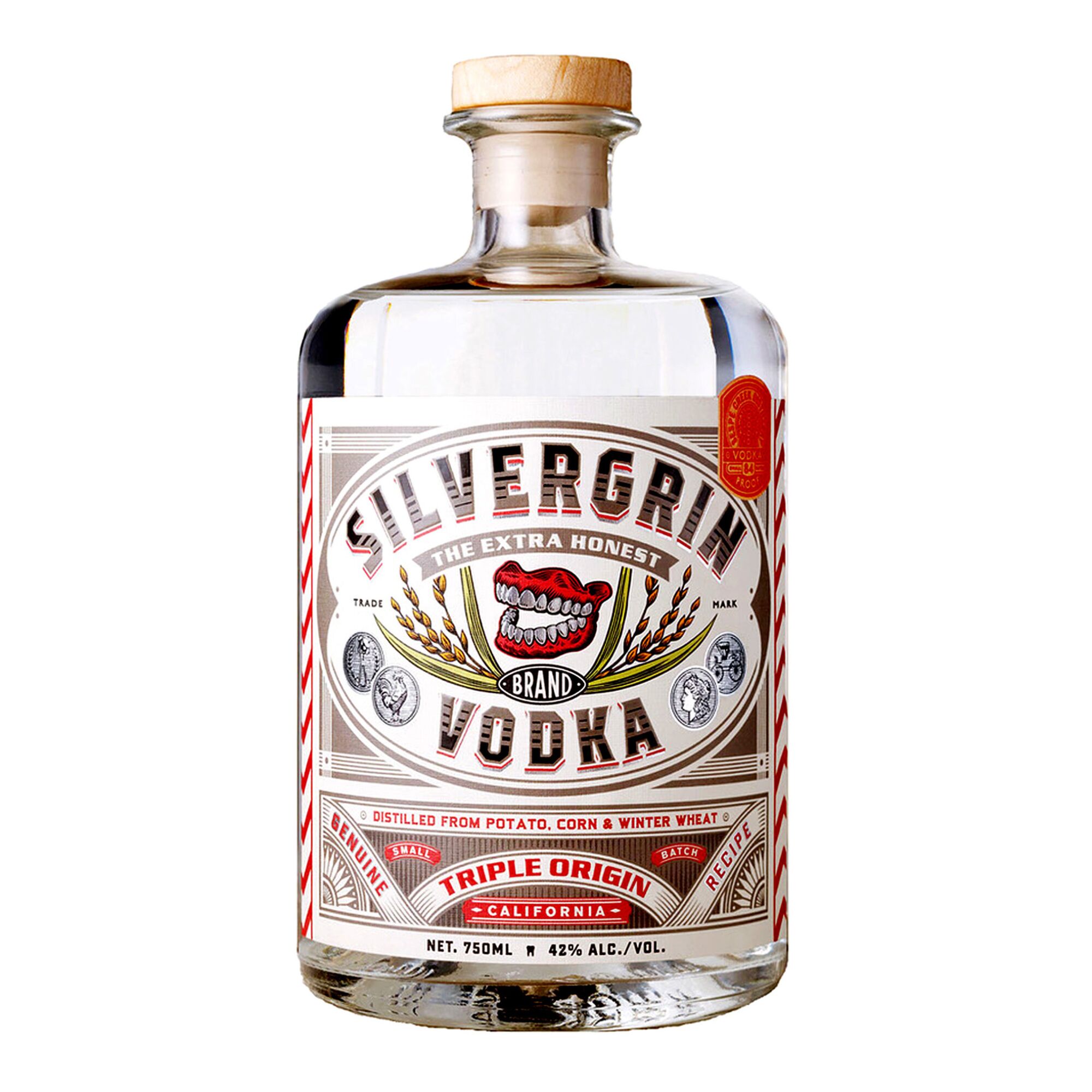 A bottle of Silvergrin vodka.