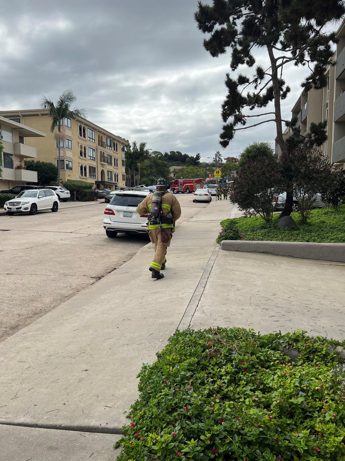 San Diego Fire-Rescue Department personnel responded to a gas leak in La Jolla on Oct. 15.
