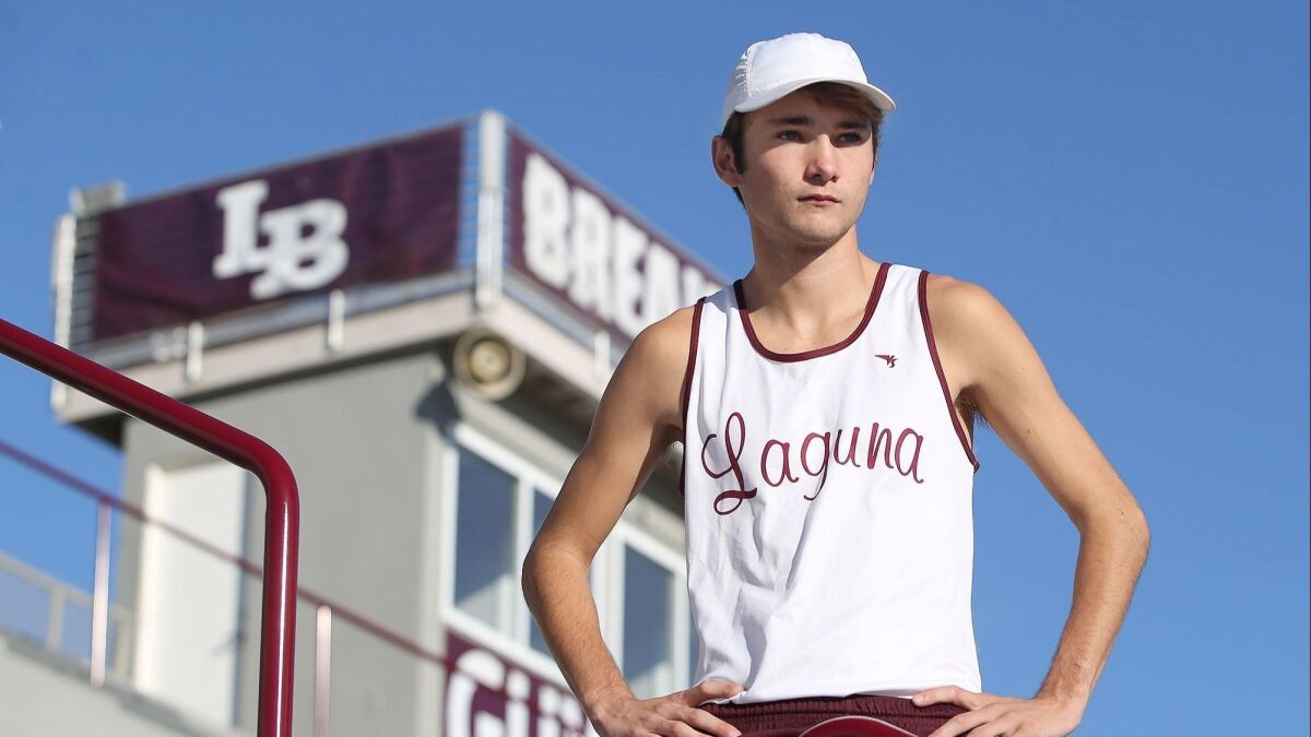 Logan Brooks helped Laguna Beach High win the CIF State Division IV cross-country title on Nov. 24, the program's first state crown since 2009.