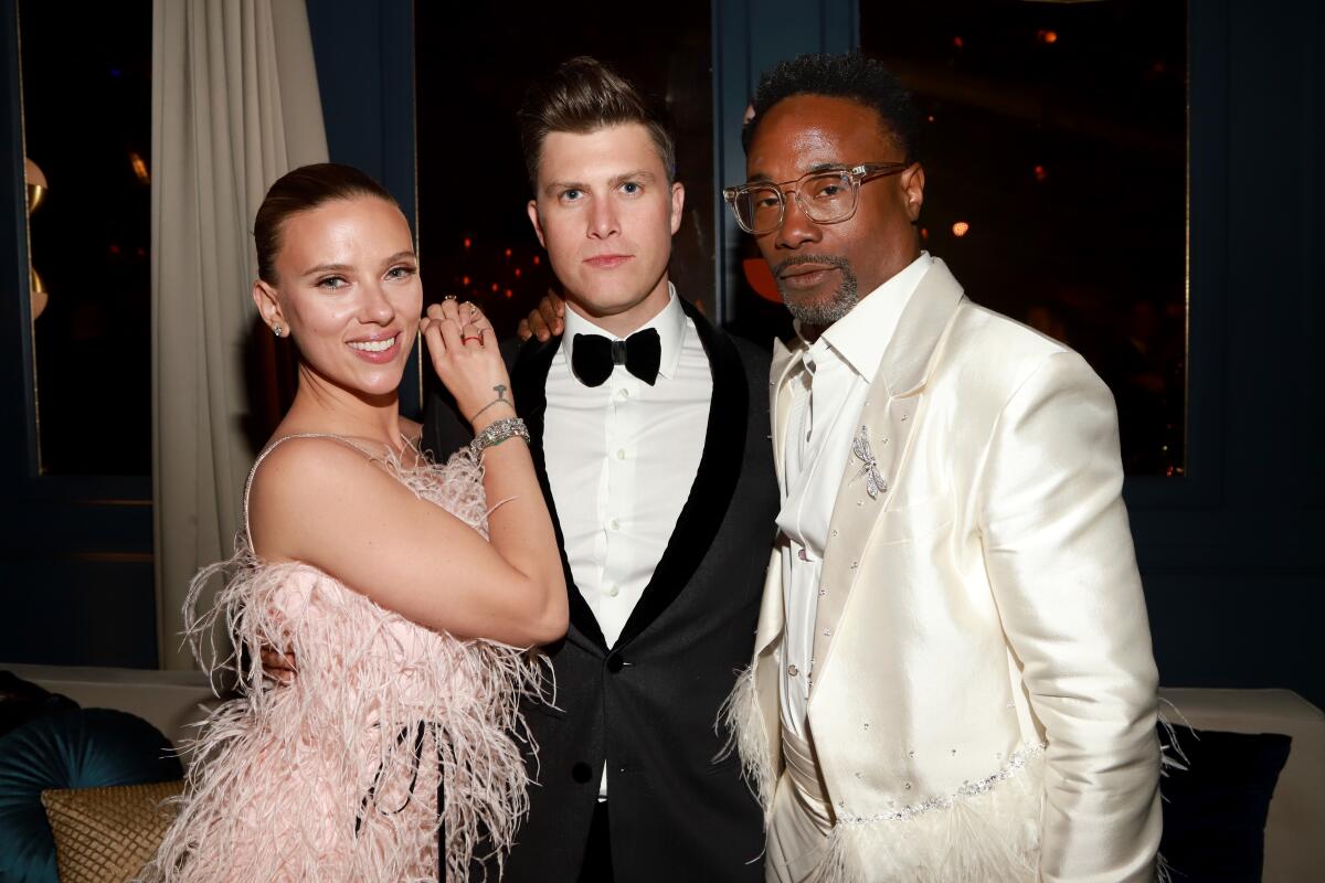 Scarlett Johansson, Colin Jost and Billy Porter were among the cable giant's after-party guests.