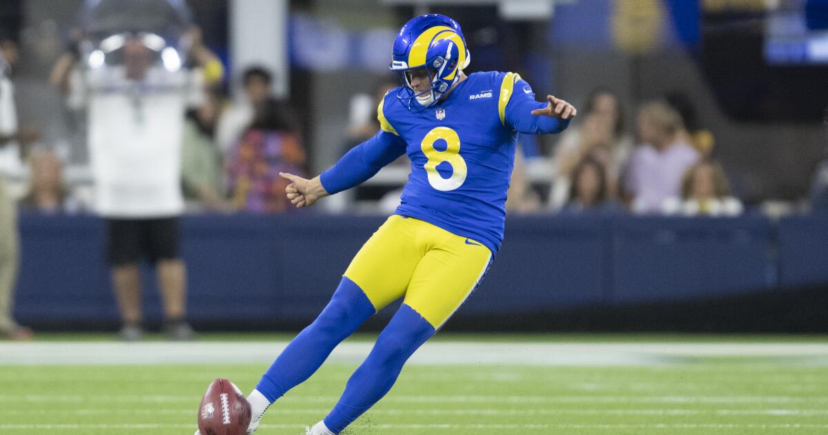 Rams kicker Matt Gay brought to his knees by fine from NFL - Los