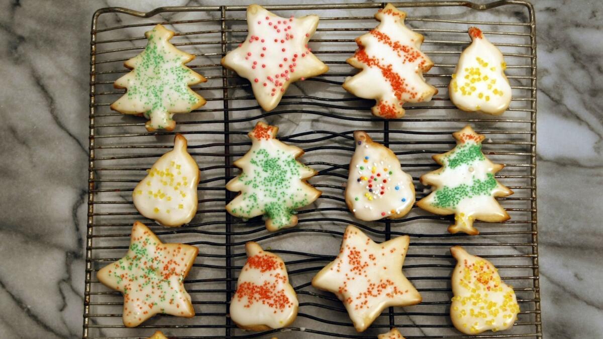 A forest of holiday butter cookies.