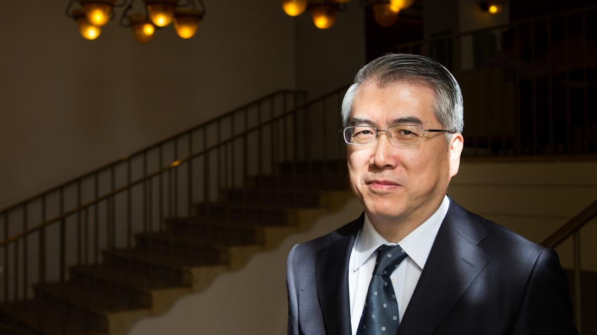 La PeiKang, chairman of the China Film Group, poses for a portrait on Nov. 3, 2014.