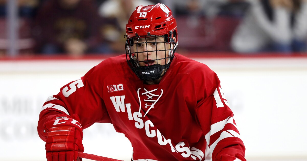 Kings' Alex Turcotte finding way to NHL with gap year at Wisconsin ...