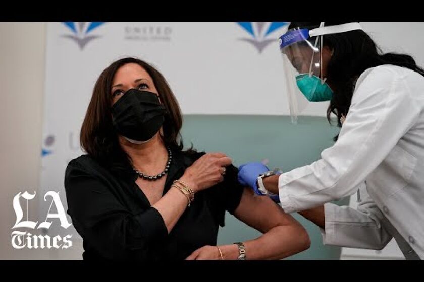 Kamala Harris gets Moderna COVID-19 vaccine