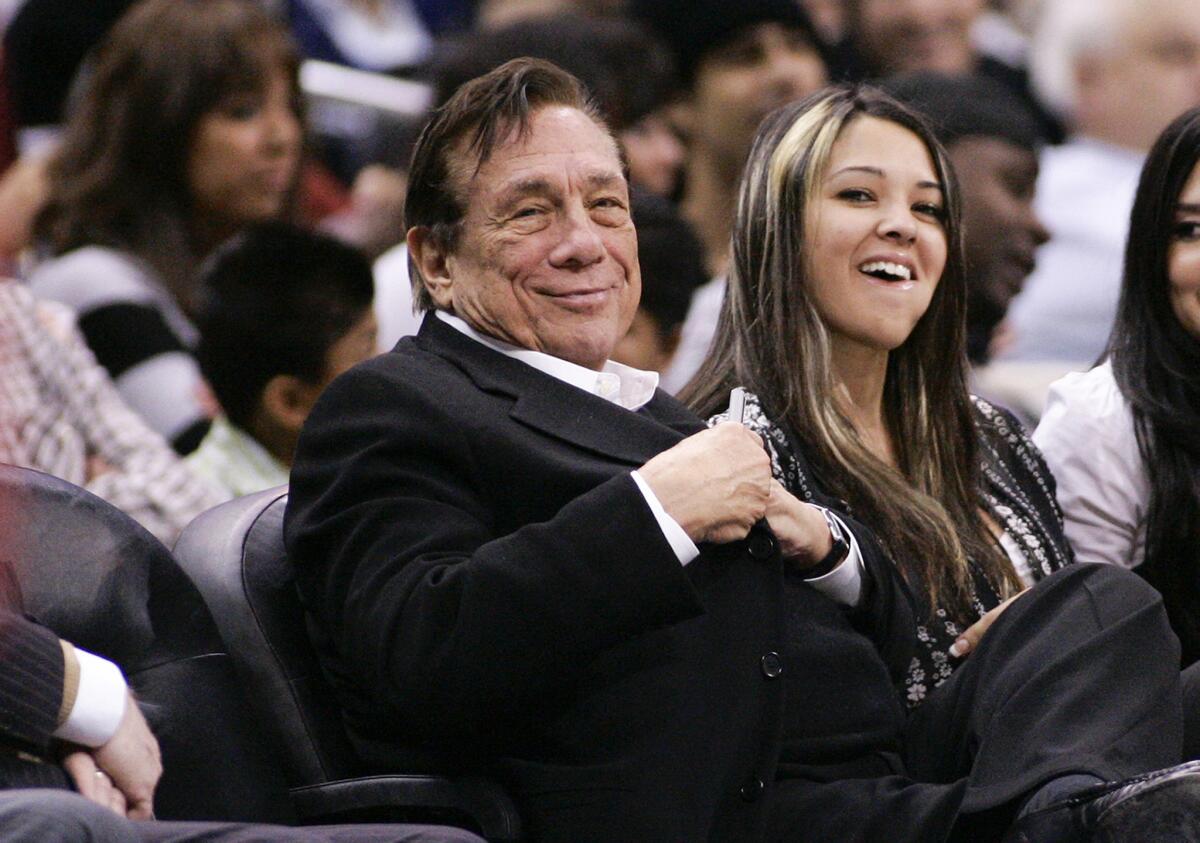 Los Angeles Clippers owner Donald Sterling attends the NBA basketball game between the San Antonio Spurs and Los Angeles Clippers in Los Angeles.