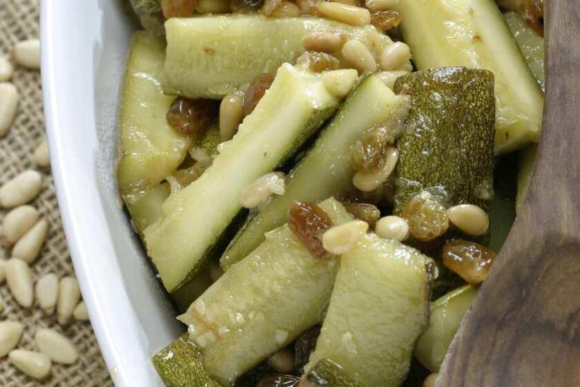 Zucchini with Italian agrodolce sauce makes a boldly flavored side dish for grilled meat.