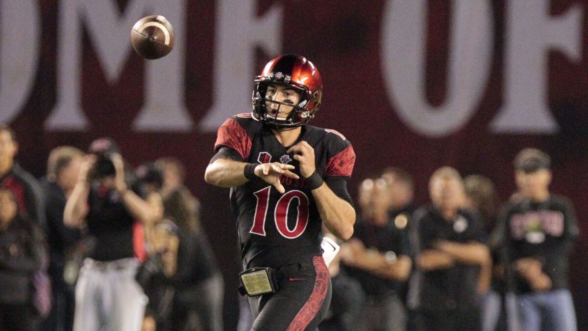 San Diego State quarterback Christian Chapman will return this week at New Mexico after missing six games with a knee injury.