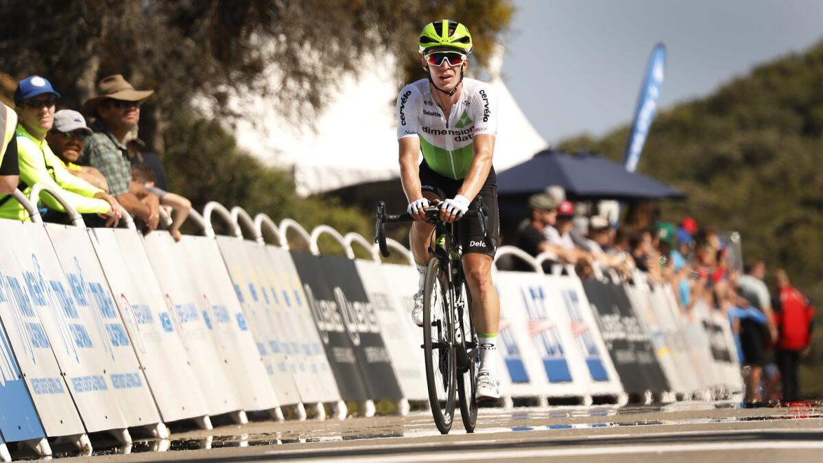 Tom-Jelte Slagter, a domestique for Team Dimension Data in the Amgen Tour of California.