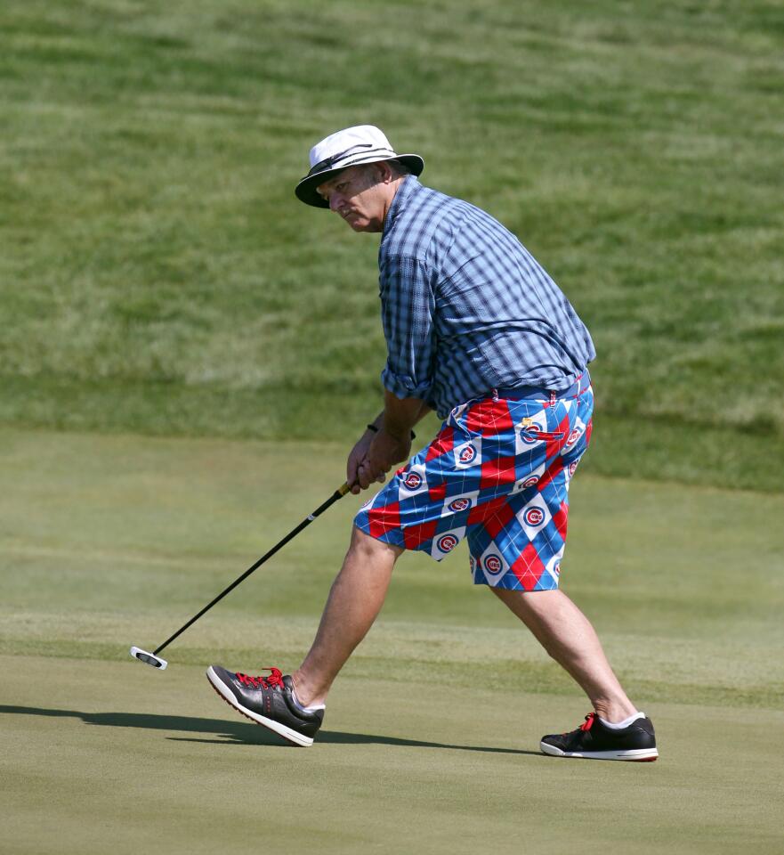 Bill Murray watches a putt Sept. 16, 2015, at the BMW Championship Pro-Am at Conway Farms golf course in Lake Forest.