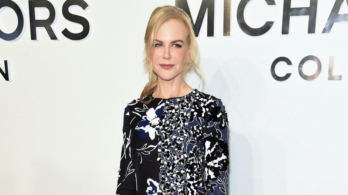 Nicole Kidman attends the Michael Kors Collection spring 2018 runway show at Spring Studios in New York.