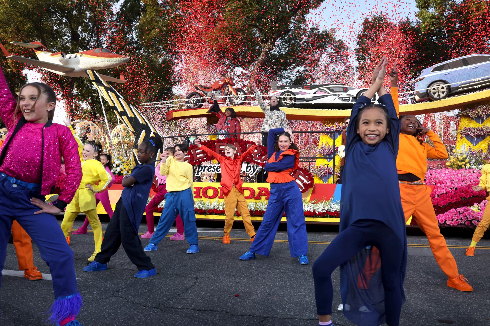Young dancers at the Rose Parade