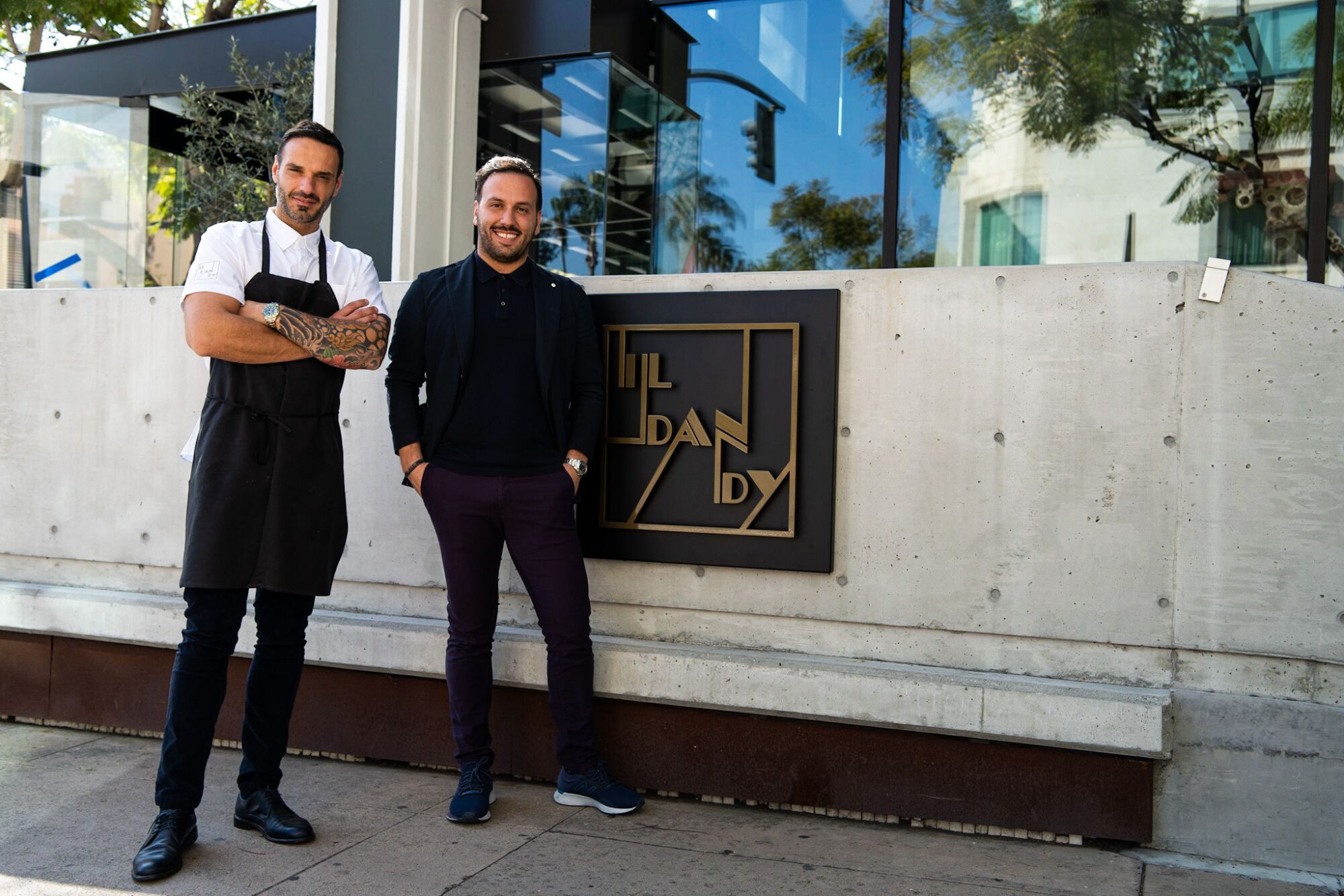 Brothers Pietro Gallo, left, and Dario Gallo outside their Bankers Hill restaurants Il Dandy/Arama. The year-old dual restaurant, opened in 2019 with Michelin-starred chefs Luca and Antonio Abbruzzino, is being converted into the more moderately priced Civico By the Park as a result of the pandemic.