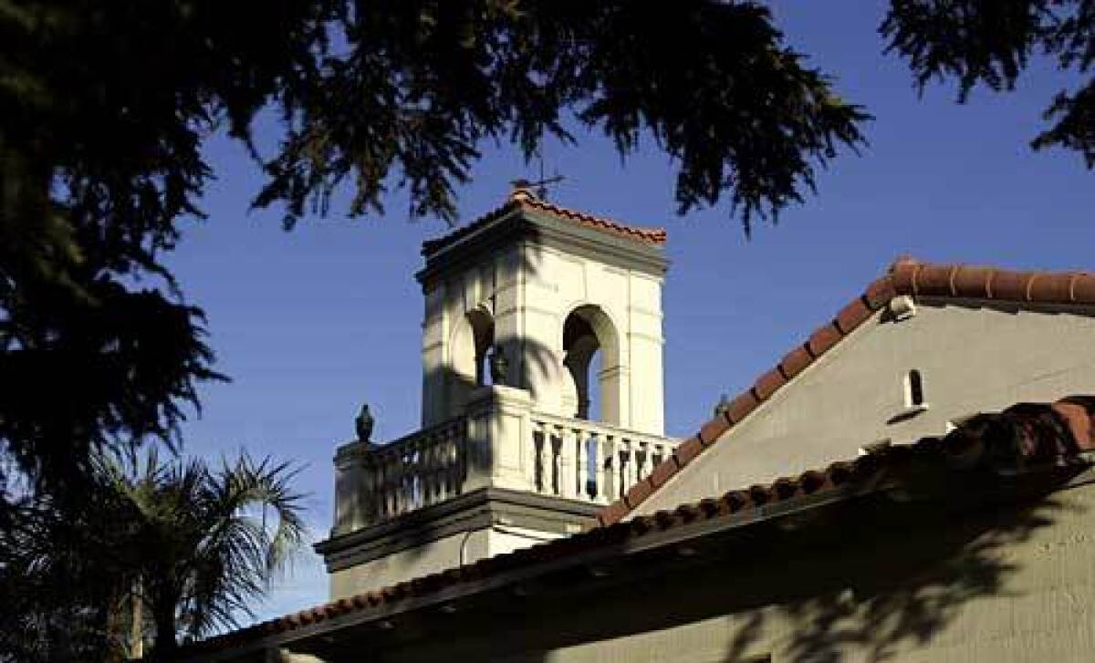 A bell tower adds to the small-town feel of Beaumont, which holds a Cherry Festival and Christmas parade every year.