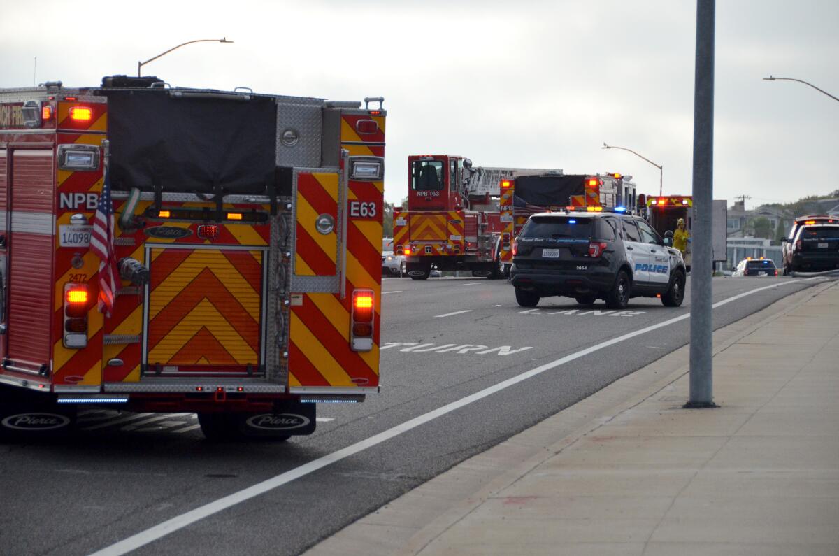 Traffic along Pacific Coast Highway was shut down Monday following an accident that took place at about 5:15 p.m.