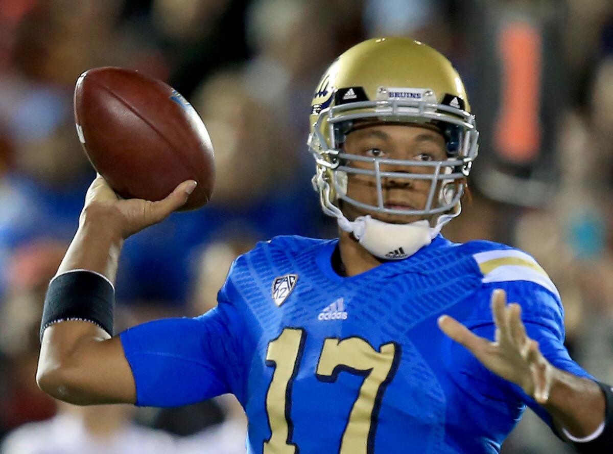 Quarterback Brett Hundley and his UCLA teammates will head to San Antonio for the Alamo Bowl on Jan. 2.