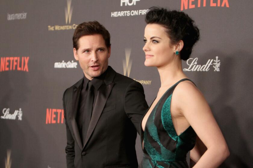 Actors Peter Facinelli, left, and Jaimie Alexander here at the 2016 Weinstein Co. and Netflix Golden Globe Awards after-party in January, have called off their engagement.