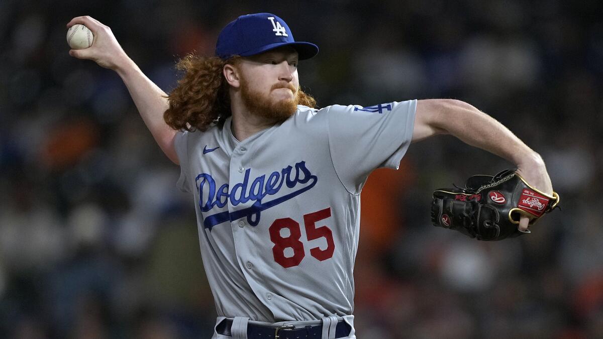 Dodgers starter Dustin May plans to throw more curveballs - Los