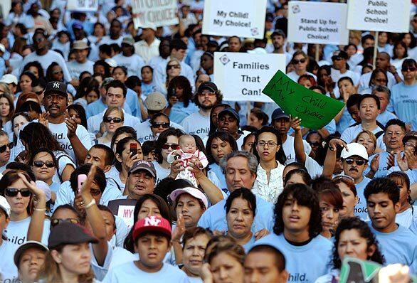 Crowds at LAUSD