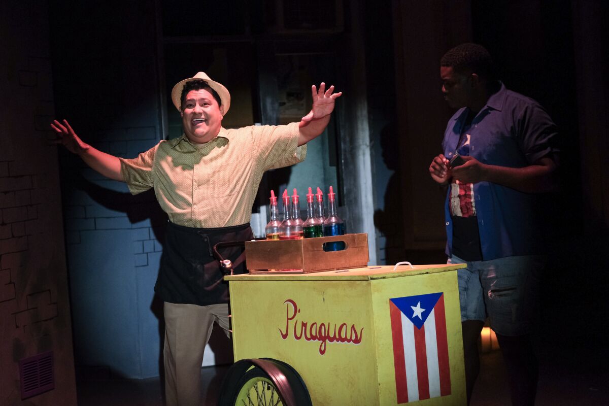 Ramiro Garcia Jr. as the Piragua Guy in San Diego Musical Theatre's "In the Heights."