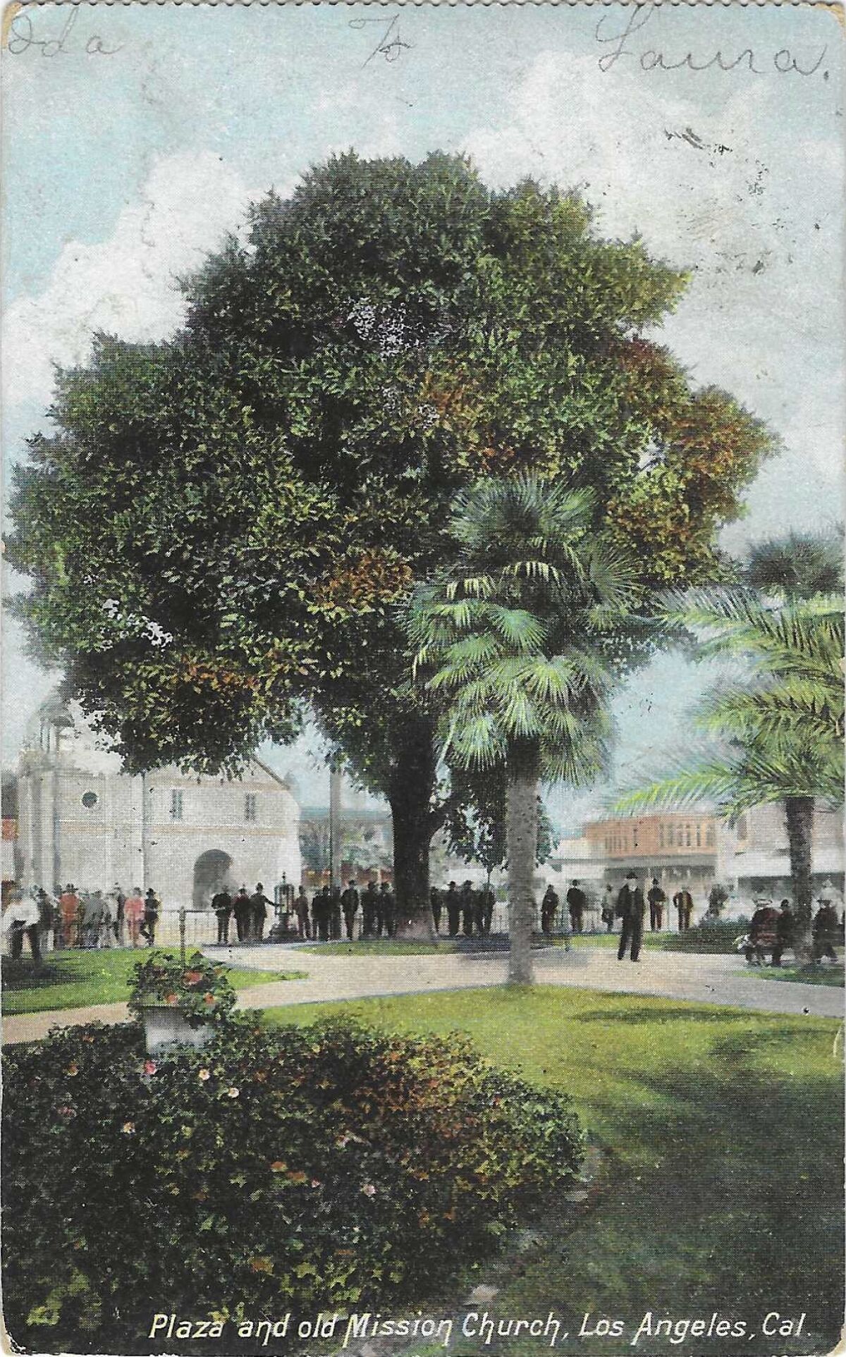 La Placita on a vintage postcard