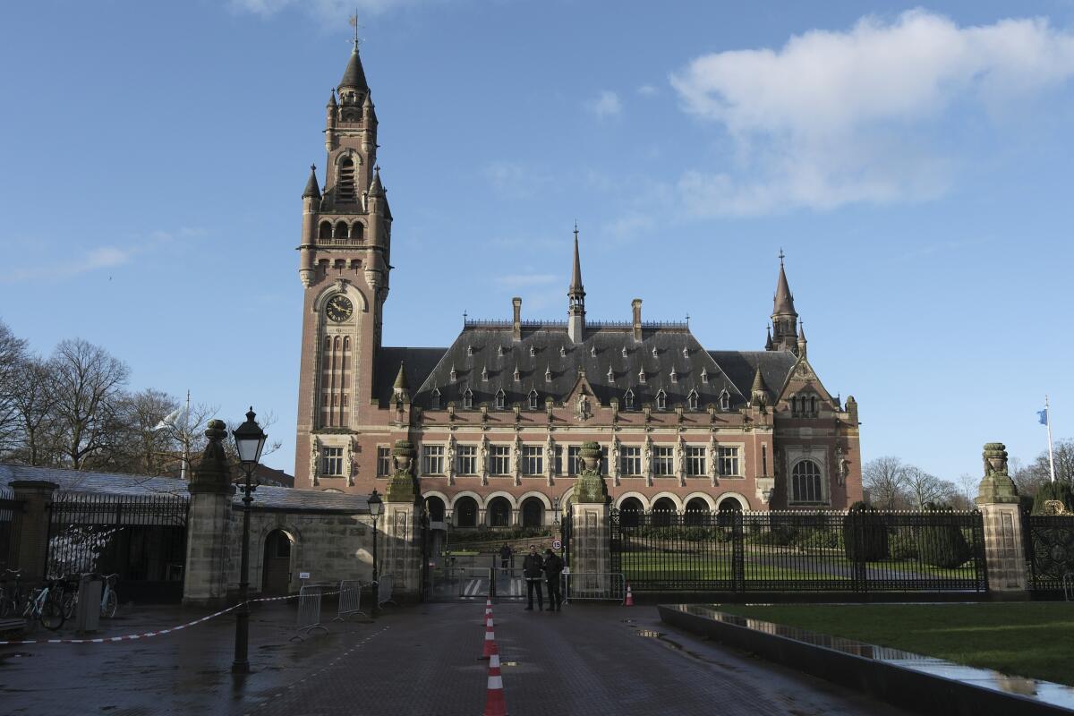 Peace Palace in The Hague, Netherlands