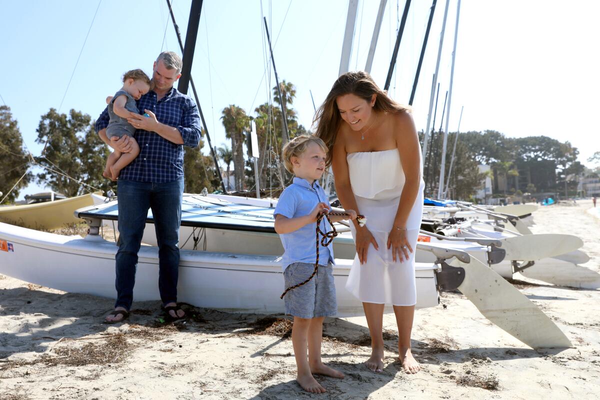 Rich Ohrnberger and family in San Diego. Wife Ann, sons Ty, 4, and Sebastian, 13-months.