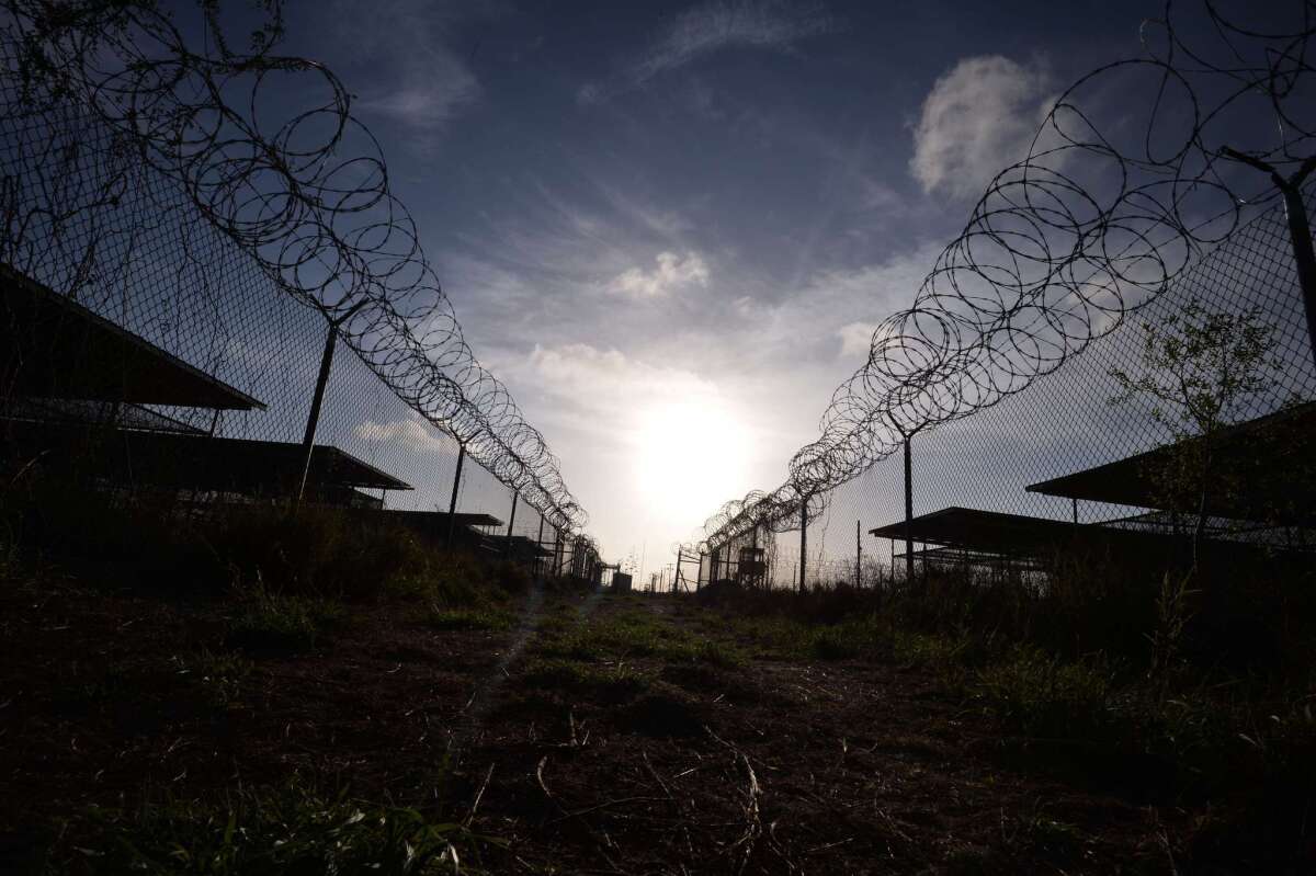 Abandoned Camp X-Ray detention facility at the U.S. Naval Station at Guantanamo Bay, Cuba.
