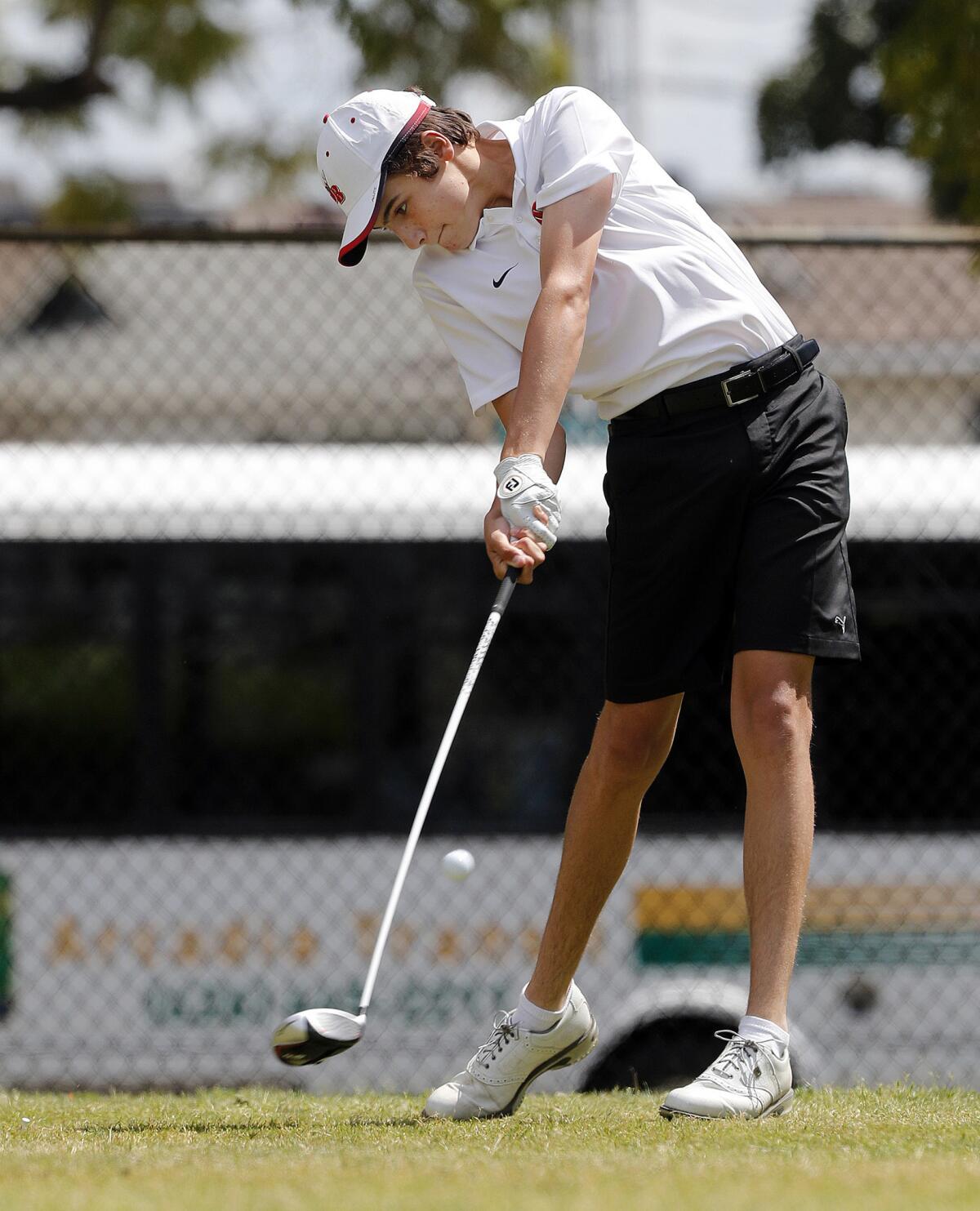 Lincoln Melcher is a key returner this season for the Burroughs High boys' golf team.