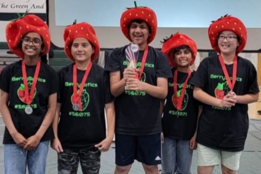 Team Berrybotics in the Solana Beach School District recently advanced to the FIRST Lego League regional competition.