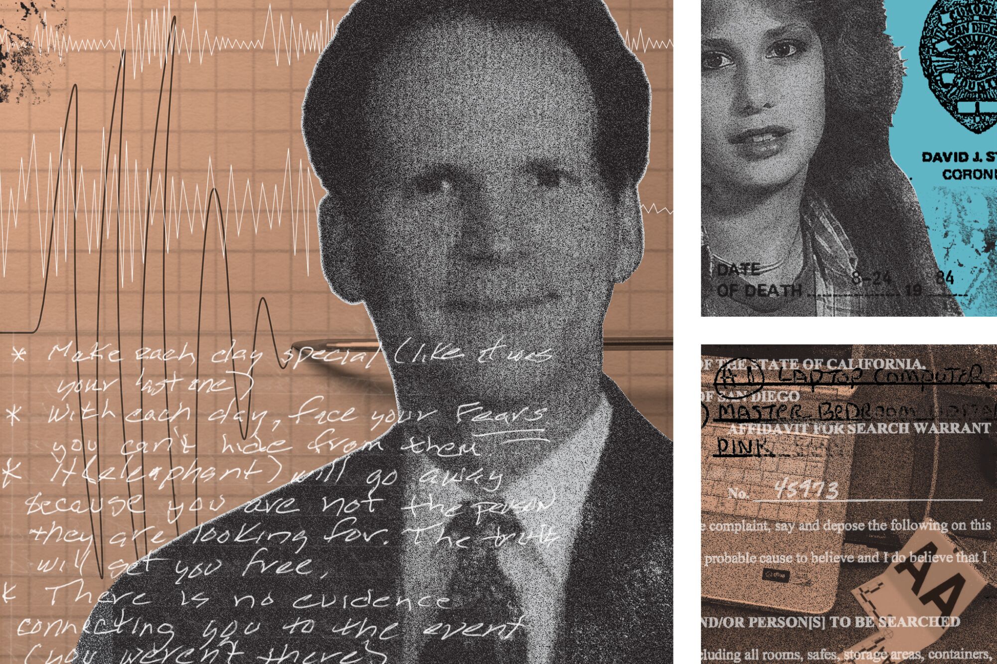 Police crime lab yearbook photo of a man