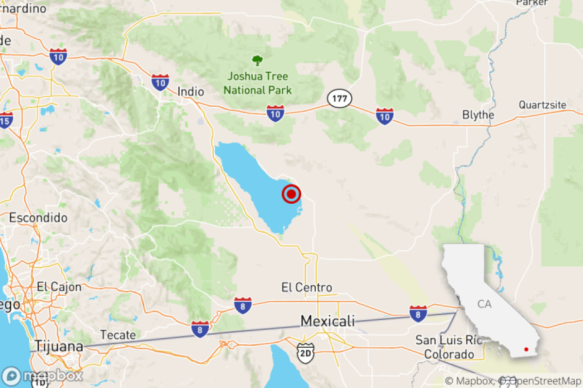 A swarm of small earthquakes erupted Monday on the southern San Andreas fault, near the Salton Sea.