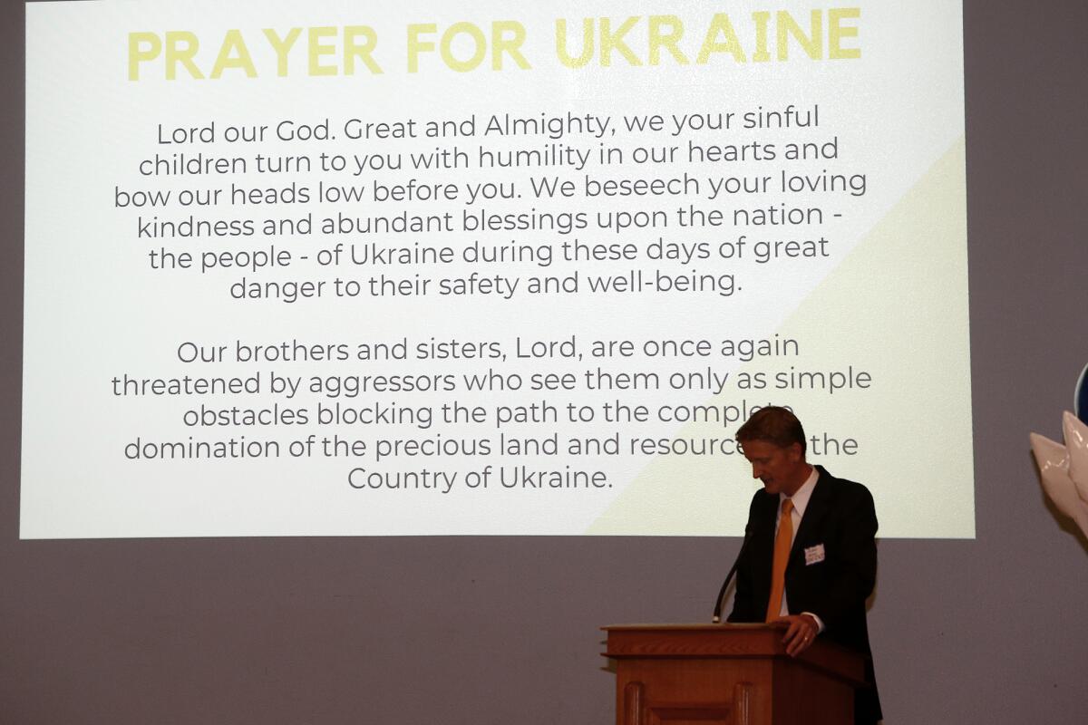 Andrew Nelson, with The Church of Jesus Christ of Latter-day Saints, shares a prayer for Ukraine.