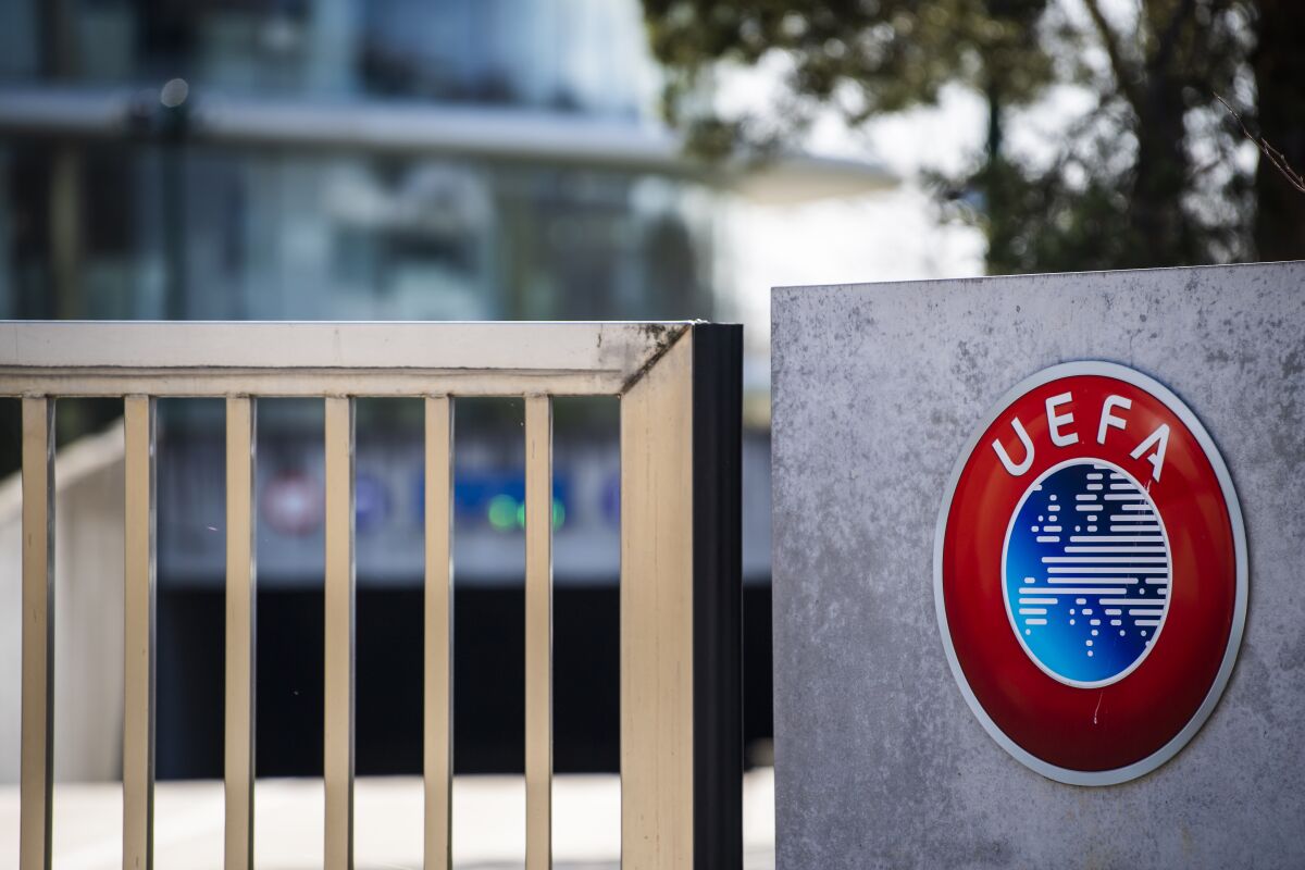 Switzerland Soccer Virus Outbreak UEFA Meeting