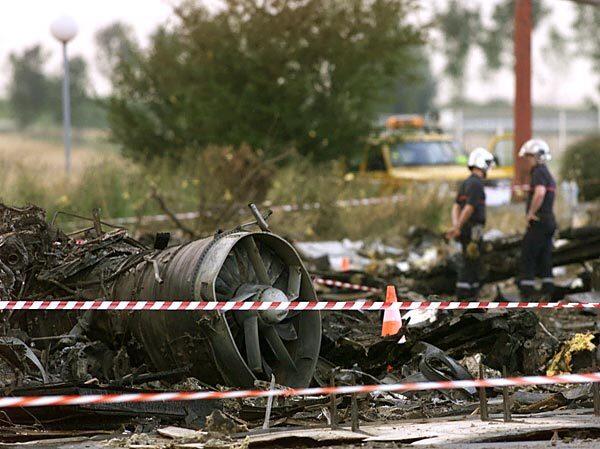 Debris from the flight