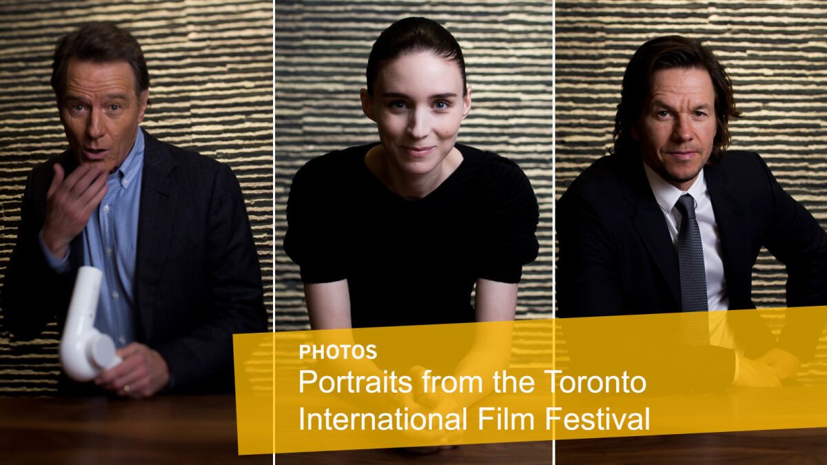 Celebrities and filmmakers visit Jay L. Clendenin in the Los Angeles Times photo studio at the 41st Toronto International Film Festival.