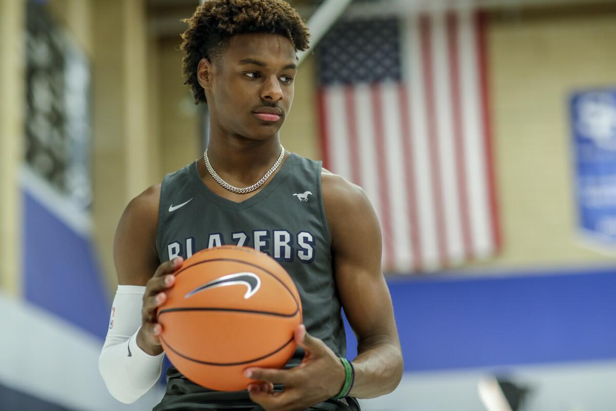 Bronny James shared an in-uniform look from his visit at Ohio State